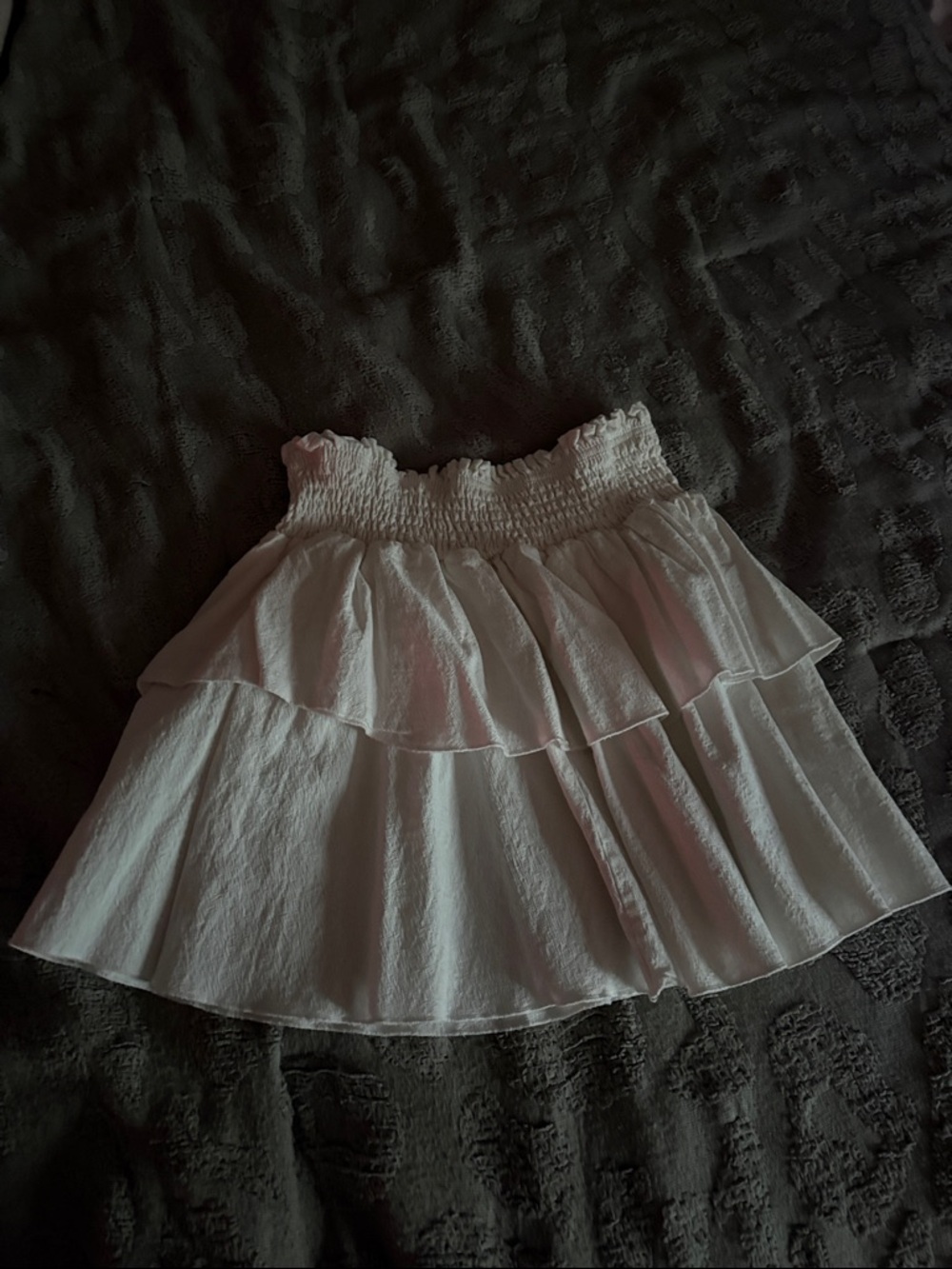 White Tiered Ruffle Skirt - Women's Summer Skirt